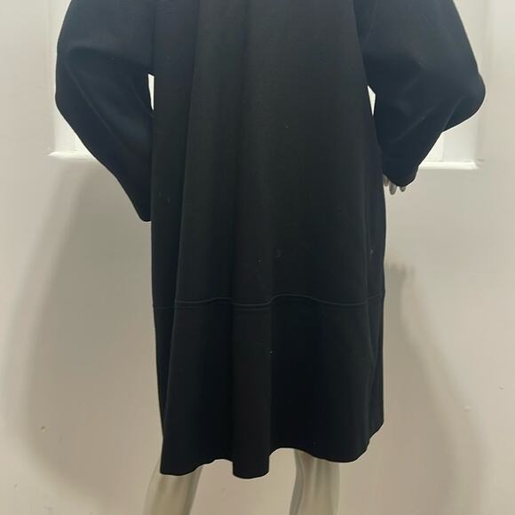 PORTRAIT Mid Length Vintage Wool Coat Black Size 10 - Picture 8 of 14